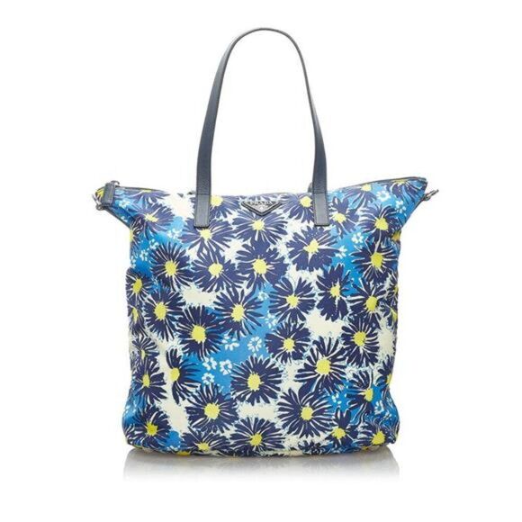 Prada Tessuto Stampato Floral Tote Bag - Picture 1 of 10